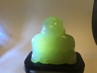 An Antique Laughing Buddha Jadeite Carving Natural Burma Imperial Jade