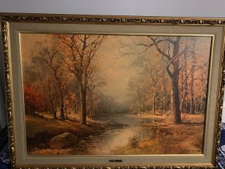 October Morn By Robert Wood Vintage Landscape Framed
