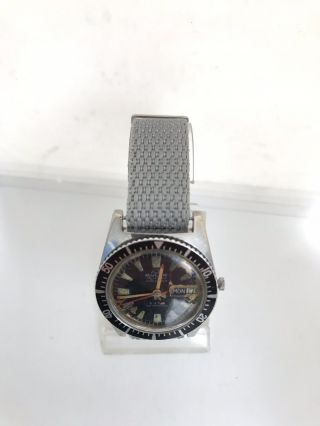 Buler Man’s Diver Watch Vintage Rare Swiss Made 21 Jewels 5 ATM Work 5