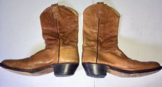 Vintage (1977) Stewart Boot Co Men’s Brown Leather Cowboy Boots 12.  5 D
