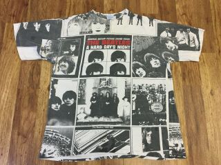 Xl - Vtg 80s - 90s The Beatles All Over Prints Single Stitch Cotton T - Shirt Usa