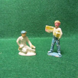 Vintage Beton Toy Company Plastic Shoe Shine & Paper Boy