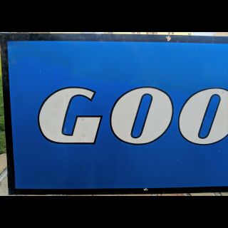 Vintage Goodyear Tires Dealer Double Sided Metal Sign Gas Station Oil 8