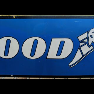 Vintage Goodyear Tires Dealer Double Sided Metal Sign Gas Station Oil 9