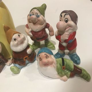 Disney ceramic set Snow White and the seven Dwarfs figures VINTAGE Japan 3
