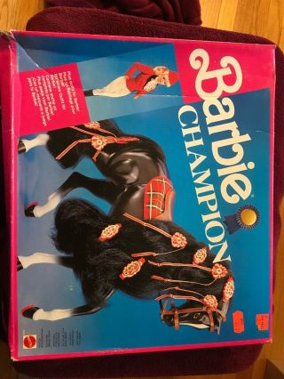 Mattel Barbie Champion Horse Plus Outfit 1991 4045 Made In Italy