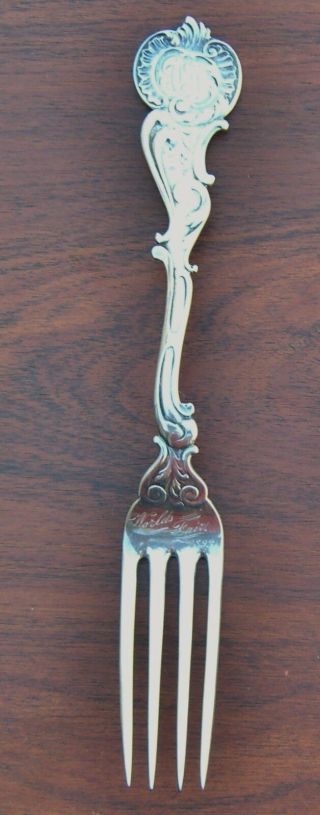 Shiebler Rococo Pattern Sterling Silver Fork 1893 Chicago World’s Fair Columbian