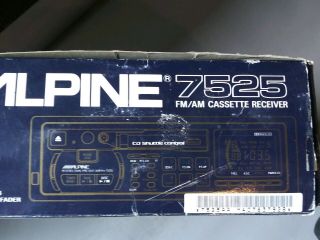 Vintage Old School Alpine 7525 Am/Fm Cassette Receiver  Not 5