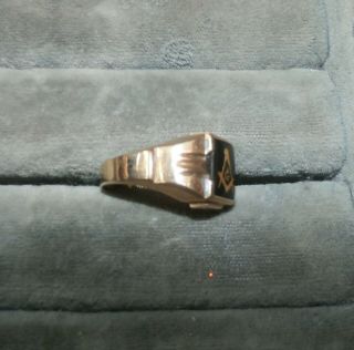 Vintage 10K gold Masonic Freemason Ring - 4.  4 Grams 3