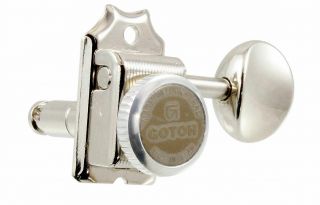 Gotoh Sd91 - Mgt 6 - In - Line Vintage Style Locking Tuners,  15:1 - Nickel Tk - 0769 - 001