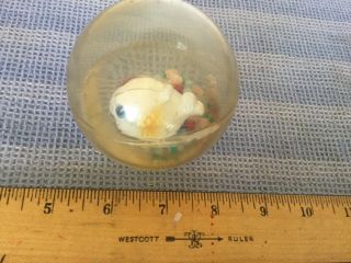 Vintage Plastic Ball Bead Globe Fish 