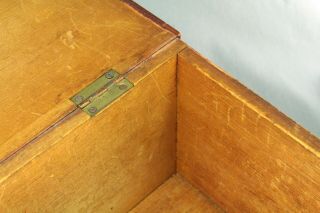 Antique 19th C American Pine Wood Locking Box Documents Grain Painted Primitive 8