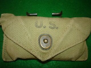 Wwii Us M1924 First Aid Pouch,  1942 Dated