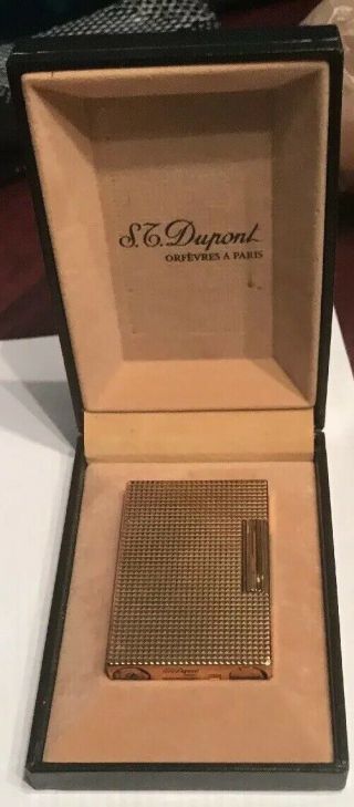 Vintage ST Dupont Gold Plated Lighter 5