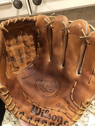 RARE VINTAGE NWOT WILSON A2000 L MADE IN THE USA 11.  75” RHT BASEBALL GLOVE 5