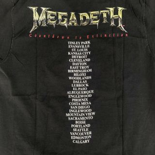 Vintage 1992 Megadeth Countdown To Extinction Demon Tour T - shirt Dave Mustaine 4