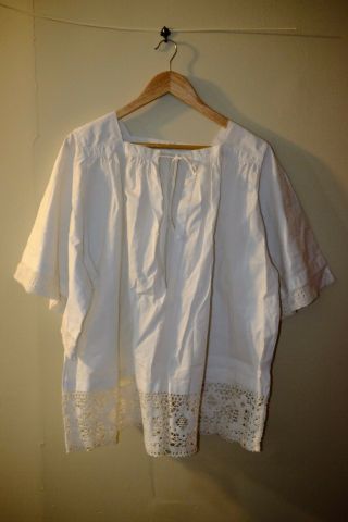 Vintage Lace Catholic Surplice For Altar Boy Priest Latin Mass Vestment 2
