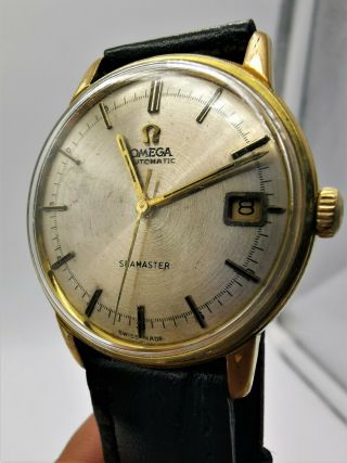 Vintage 1968 Omega Seamaster Mens Watch Ω 165.  037sp Ss/goldcap Cal 552 Automatic