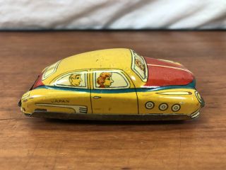 Old Antique Vintage 1950’s Tin Litho Pressed Steel Friction Toy Car Haji Japan