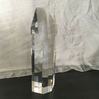 Vintage Hoya Crystal Sculpture - Single Pillar With Box