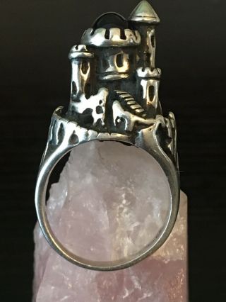 Omg Vintage Amethyst Got Castle Sterling Silver Ring 12 G Size 6