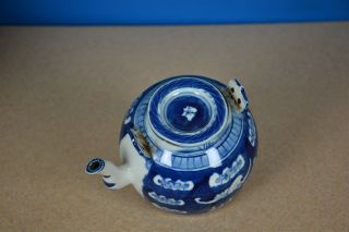 FINE ANTIQUE CHINESE BLUE AND WHITE PORCELAIN TEAPOT RARE M3910 6