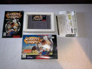 Harvest Moon (snes) Nintendo Cib Complete Box 1997 Natsume Rare