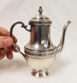 Antique French Hallmarked Silver Plate Miniature Teapot