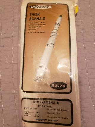 Rare Vintage Estes Thor Aegna - B K - 28 Model Flying Rocket 1960s