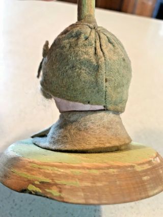 Antique 1920s German Papier - Mâché Doll Wooden Hat Stand 4