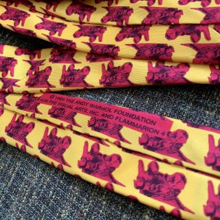 Vintage 1995 Andy Warhol Cow 11 Art Silk Tie,  Rare 6