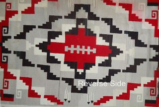 Vintage Klagetoh Navajo Indian Rug LARGE 8 ft Native American Geometric Dazzler 11