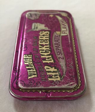 Vintage Village Lip Lickers Balm Grape Soda.  3 oz Tin Near Full Double Up Flavor 3