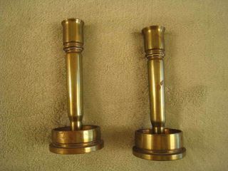 Us Wwii,  40mm,  Trench Art Candle Sticks,  2 Each,  5 - 7/8 Inches Tall,