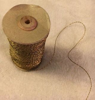 Heavy Vintage Reel French Gold Embossed Thread