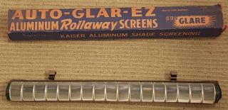 Rare Vintage Kaiser Aluminum Shade With Box Auto - Glare - Ez Kf - 18 Front