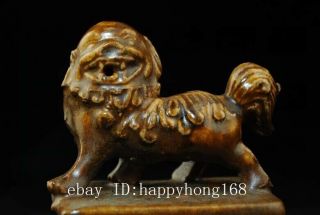 CHINESE old PORCELAIN lion statue seal c01 5