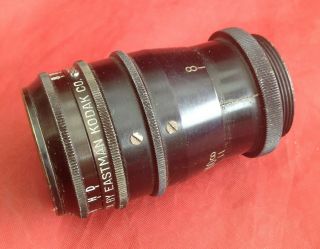 Vintage Black Military C Mount Kodak F=4.  5 Lens For 16mm Movie Camera (nr)