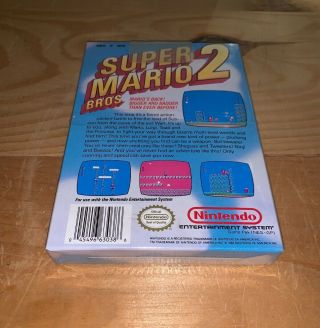 MARIO BROS 2 NES NINTENDO NIB FACTORY H SEAM RARE 5