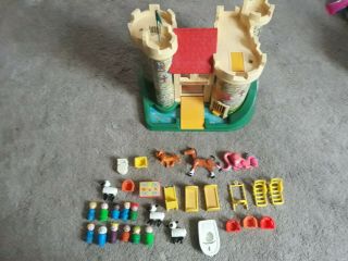 Vintage Fisher Price Little People Play Family Castle Pink Dragon 993 King