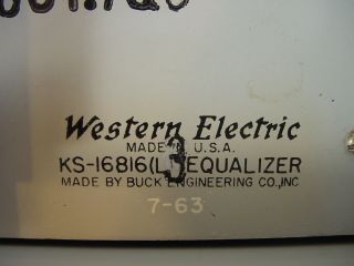 Vintage Western Electric EQ & Amplifier w/ REP 111C Transformer & Attenuator 1 11