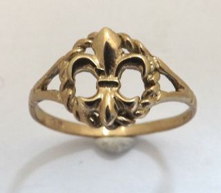 9ct Yellow Gold Signet Ring Arts And Crafts Medium Size P Vintage London
