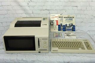 Vintage Magnavox Video Writer 450 Word Processor Printer Case Disks