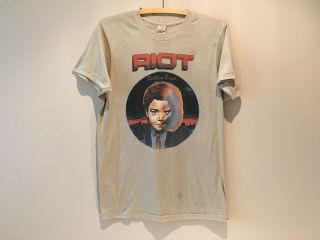 Riot - Vintage Tour Rock Shirt 80s 1980s - Motley Crue Iron Maiden Judas Priest