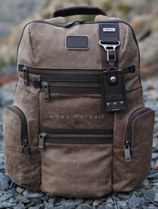 Tumi Alpha Bravo Knox Brown Leather Backpack 92681bh (rare)