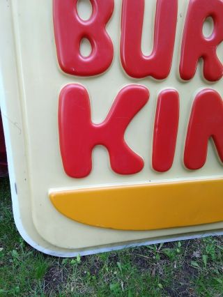 Vintage Burger King LARGE Advertising Wall Sign - Plastic - 5