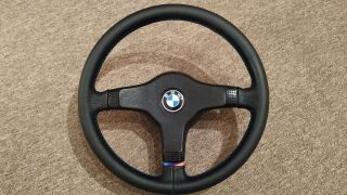 Bmw E30 Mtech 1 Steering Wheel 370mm @rare@ Leather Kba 70076