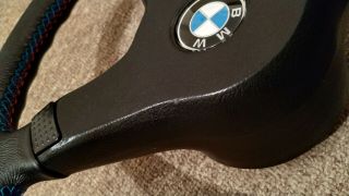 BMW E30 Mtech 1 steering wheel 370mm @RARE@ LEATHER KBA 70076 4