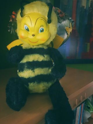 Rare Vintage Bee Plush Toy Stuffed Animal