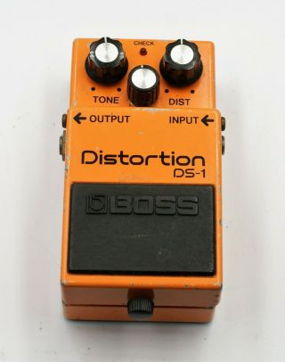 BOSS DS - 1 DS1 Distortion ' 80s Vintage Guitar Effect Pedal Made in Japan 21 F/S 3